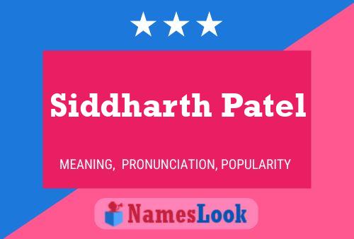 Siddharth Patel 名字海报