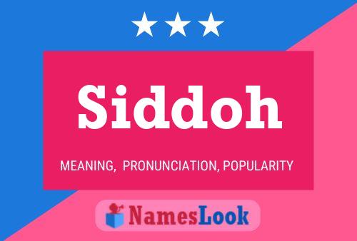 Siddoh 名字海报