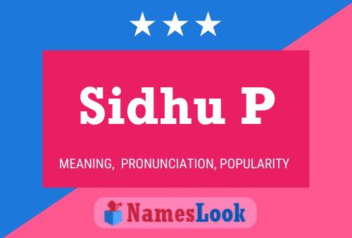 Sidhu P 名字海报