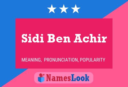 Sidi Ben Achir 名字海报