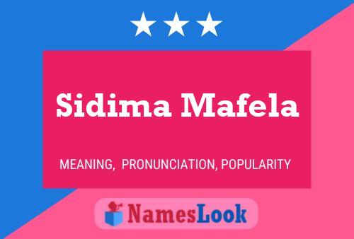 Sidima Mafela 名字海报