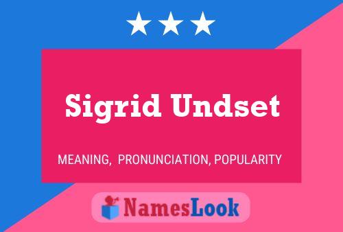 Sigrid Undset 名字海报