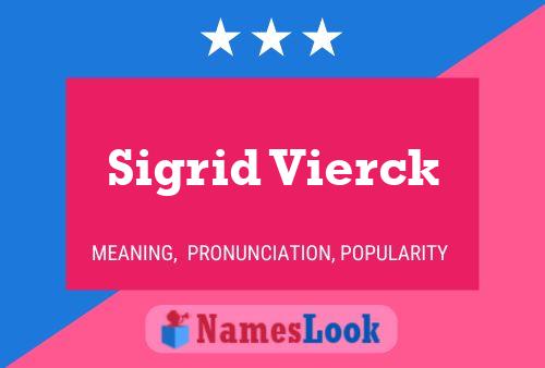 Sigrid Vierck 名字海报