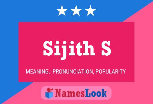 Sijith S 名字海报