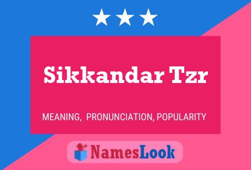 Sikkandar Tzr 名字海报