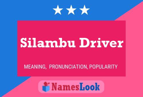 Silambu Driver 名字海报