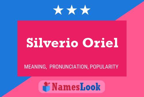 Silverio Oriel 名字海报