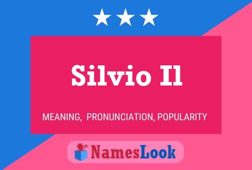 Silvio Il 名字海报