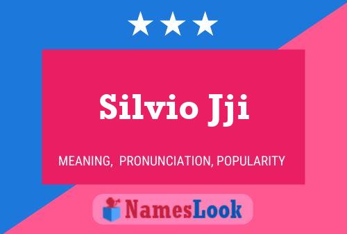 Silvio Jji 名字海报