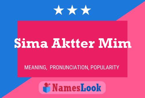 Sima Aktter Mim 名字海报