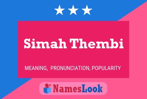 Simah Thembi 名字海报