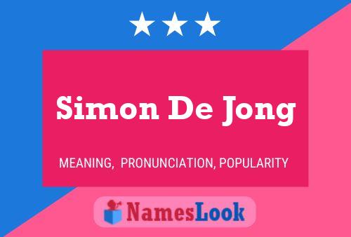 Simon De Jong 名字海报