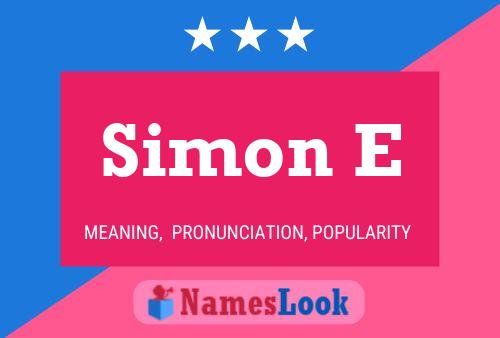 Simon E 名字海报