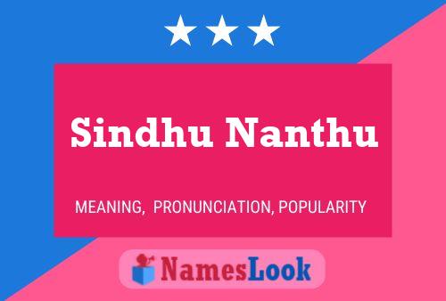 Sindhu Nanthu 名字海报