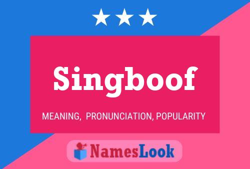 Singboof 名字海报