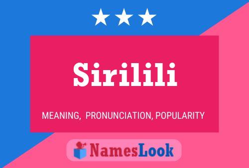 Sirilili 名字海报