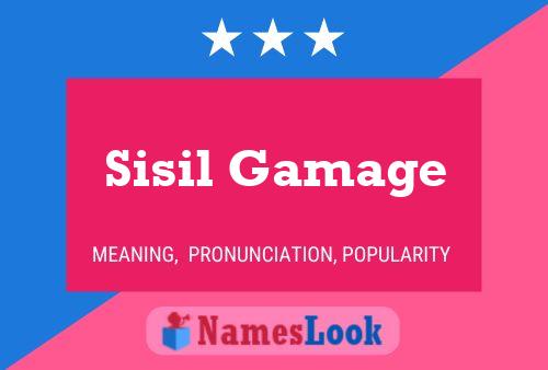 Sisil Gamage 名字海报