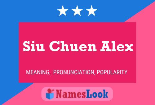 Siu Chuen Alex 名字海报