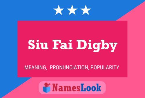 Siu Fai Digby 名字海报