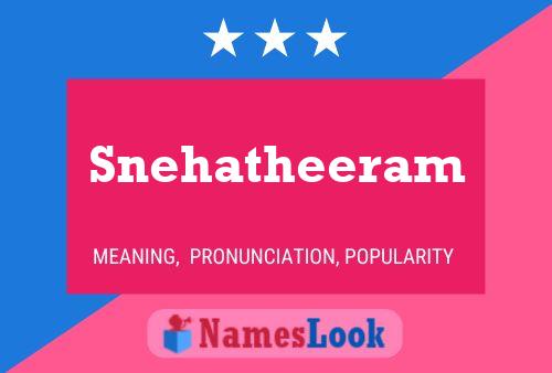 Snehatheeram 名字海报