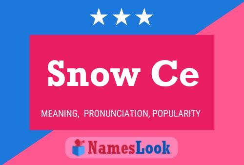 Snow Ce 名字海报