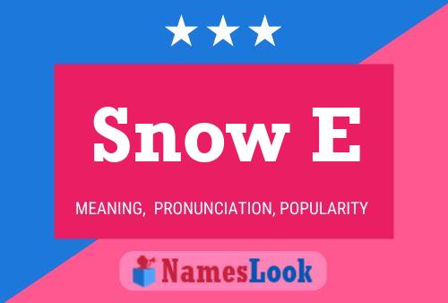 Snow E 名字海报