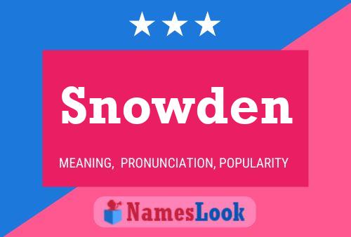 Snowden 名字海报