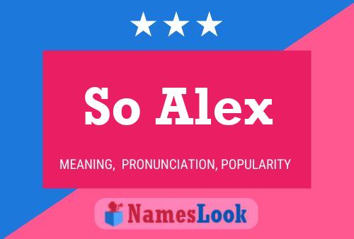 So Alex 名字海报