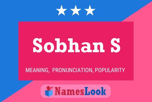 Sobhan S 名字海报