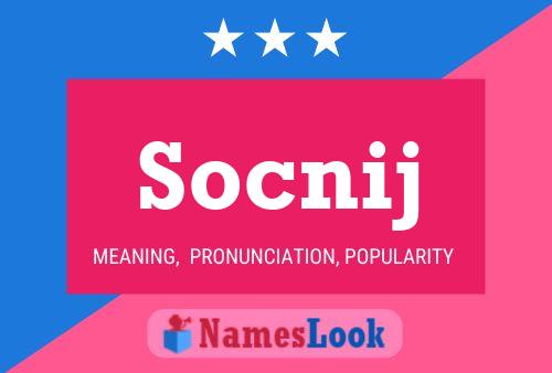 Socnij 名字海报