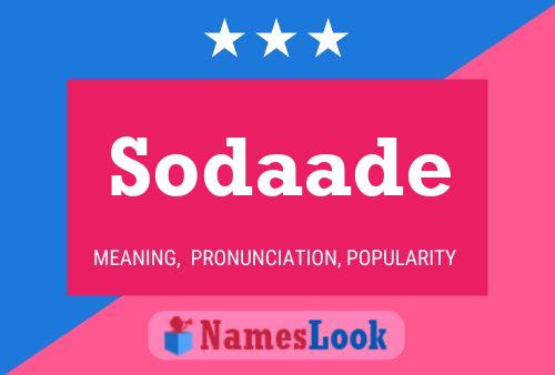 Sodaade 名字海报