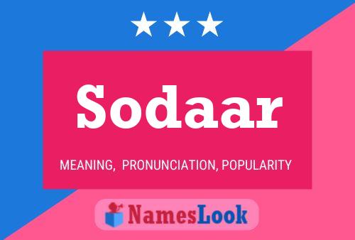 Sodaar 名字海报