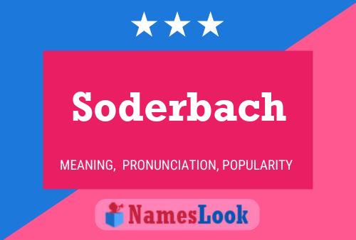 Soderbach 名字海报