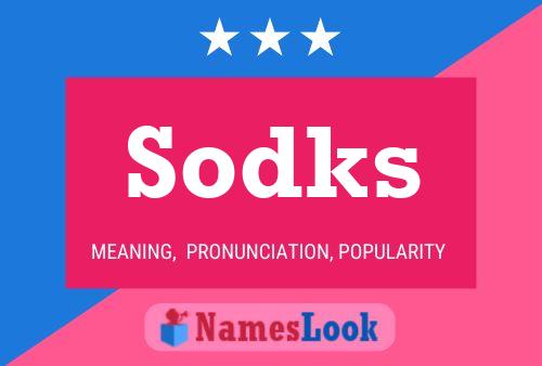 Sodks 名字海报