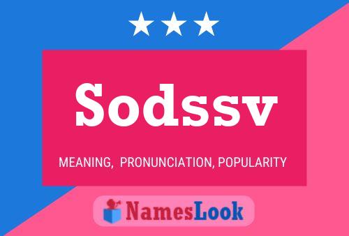 Sodssv 名字海报