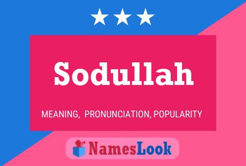 Sodullah 名字海报