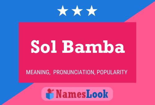 Sol Bamba 名字海报