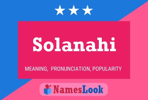 Solanahi 名字海报