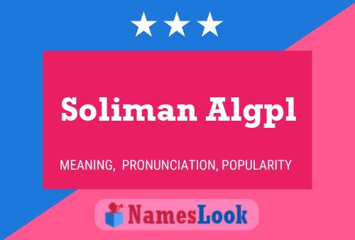 Soliman Algpl 名字海报