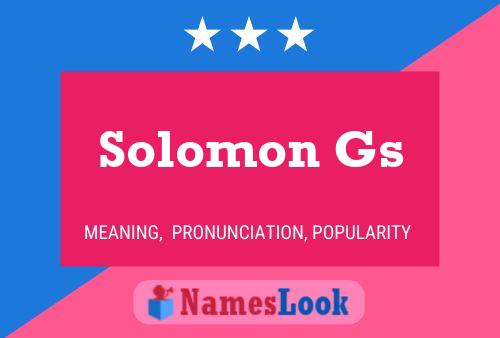 Solomon Gs 名字海报