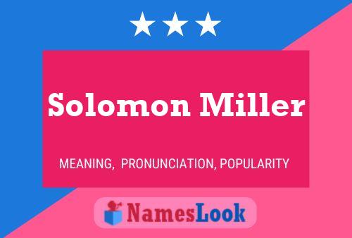 Solomon Miller 名字海报