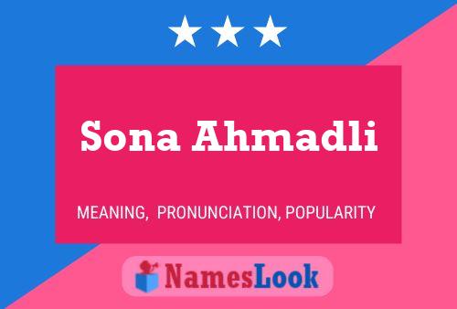 Sona Ahmadli 名字海报