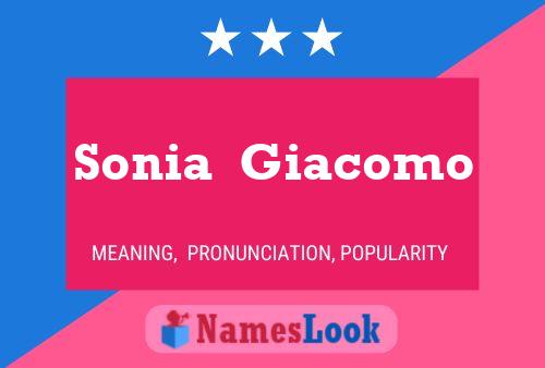 Sonia  Giacomo 名字海报