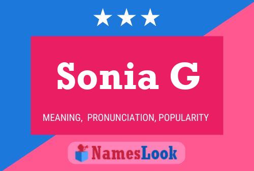 Sonia G 名字海报