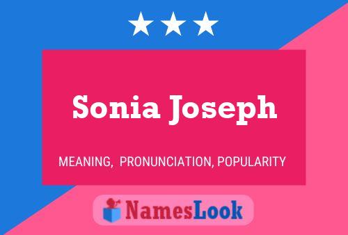 Sonia Joseph 名字海报