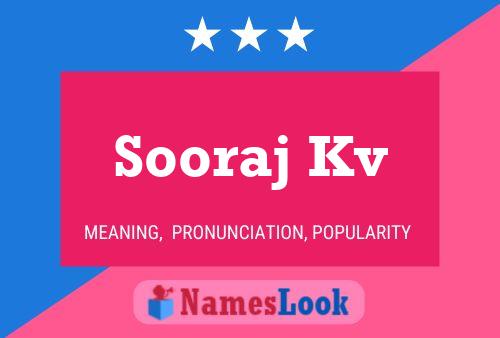 Sooraj Kv 名字海报