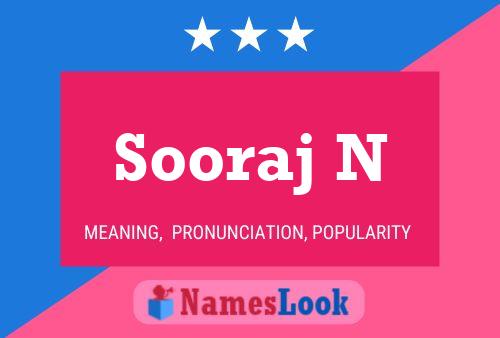 Sooraj N 名字海报