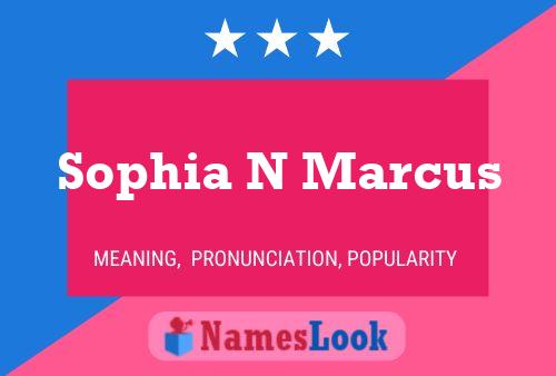 Sophia N Marcus 名字海报