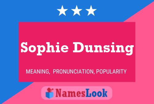 Sophie Dunsing 名字海报