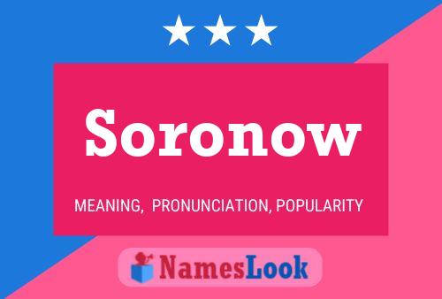 Soronow 名字海报